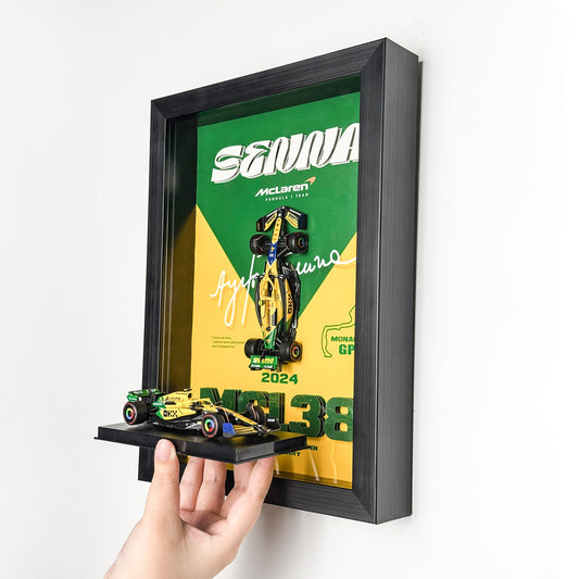 Handcrafted 3D Frame | McLaren MCL38 Monaco Special Edition – Senna Tribute (1:43 Model)