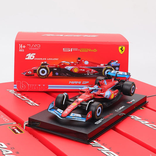 1:43 2024 Ferrari F1 SF24 #16 & #55 Die-Cast Model - Miami GP