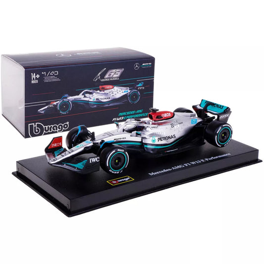 1:43 2022 Mercedes AMG F1 W13 #44 & #63 Die-Cast Model