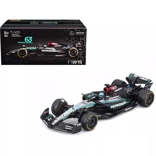 1:43 2024 Mercedes AMG F1 W15 #44 & #63 Die-Cast Model