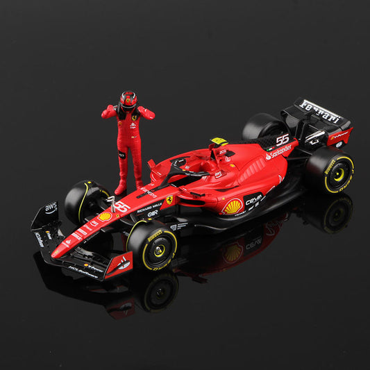1:24 2023 Ferrari F1 SF23 #55 Die-Cast Model with Carlos Sainz #55 Figure